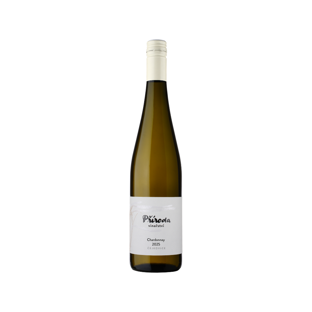 Láhev Chardonnay 2025 od Šimona Konečného.