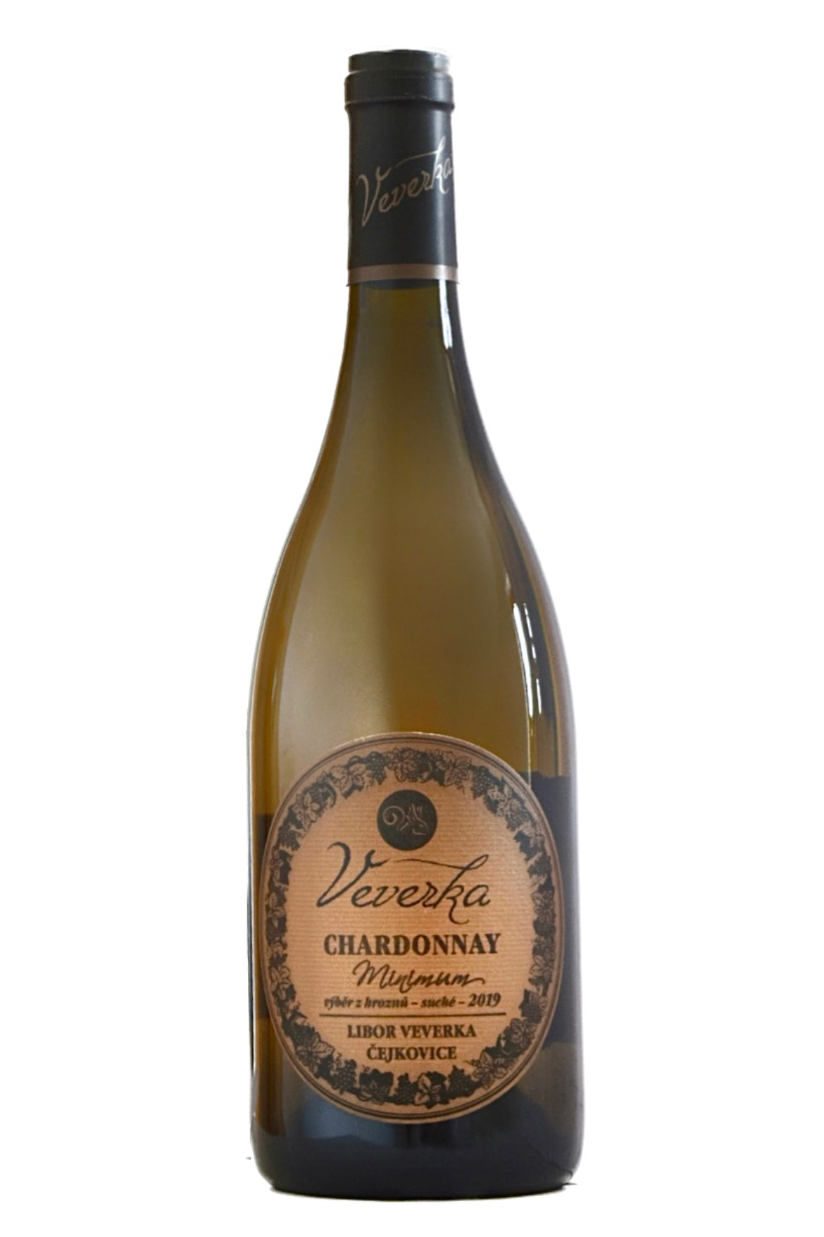 Láhev Chardonnay 2021 od Libora Veverky.